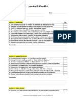 Lean Audit Checklist