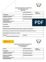 Planeación de Sesión de Educación Física CICLO ESCOLAR 2021-2022 Preescolar