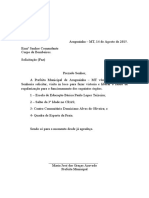 Solicitação de vistoria para regularização de órgãos públicos em Araguainha-MT