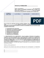 Acta Constitutiva de La Fundación .................................