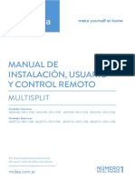 Manual de Instalación, Usuario Y Control Remoto: Multisplit