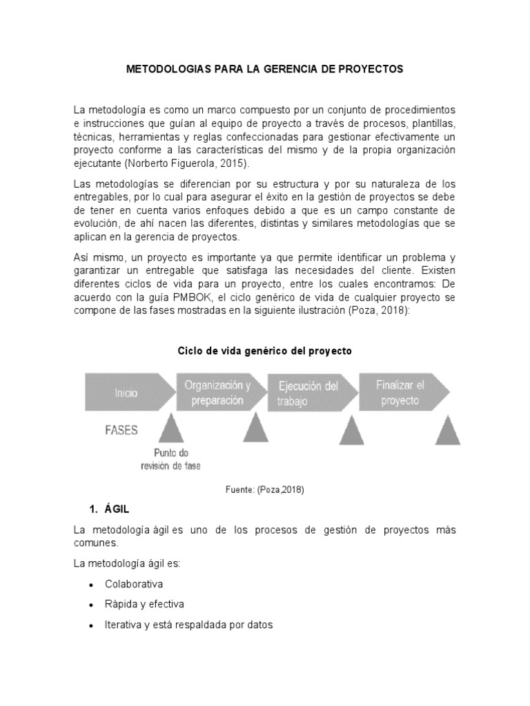 Metodologias para La Gestion de Proyectos | PDF | Scrum (desarrollo de ...