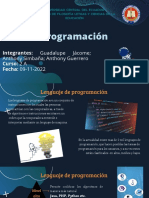 Programación: Integrantes: Guadalupe Jácome Curso: 2 A Fecha: 09-11-2022