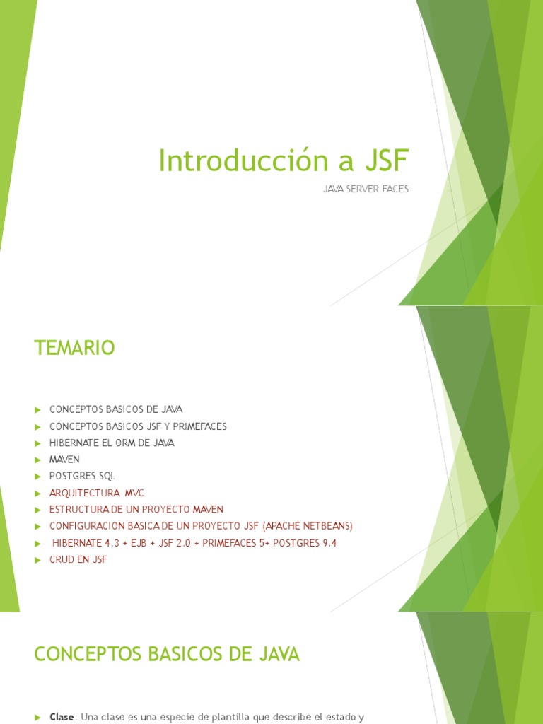 Introducción A JSF | PDF | Postgre Sql | Java (lenguaje de programación)