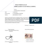 Surat Pernyataan Kesediaan Pembelajaran Tatap Muka (Luring)