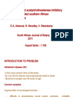Antioxidant and Acetylcholinesterase Inhibitory Activity of Selected Southern African Medicinal Plants