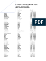 Liste Des Étudiants Autorisés À Passer Le Contorle de Langues Session1. Semestres 1 & 3 Fichier Extrait Le 05/02/2022