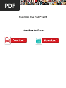 Civilization Past and Present