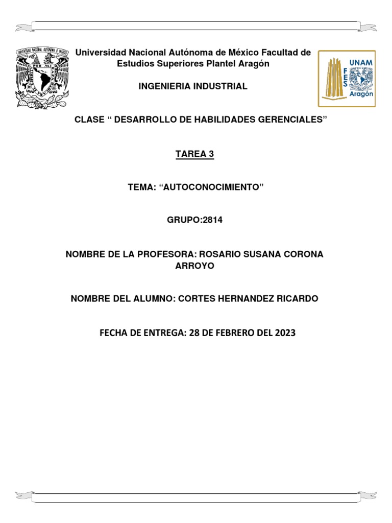 Autoconocimiento Pdf Autoestima Psicología Cognitiva