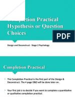 Hypothesis and Question Choices
