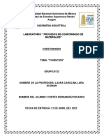 Fundición UNAM FES Aragón Ingeniería Industrial Laboratorio Procesos Conformado Materiales Cuestionario Tema Fundición Grupo 8132