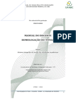 Manual Do Discente Homologação Do Título: Manual Do Sigaa Pela Pós-Graduação Universidade Federal Do Abc