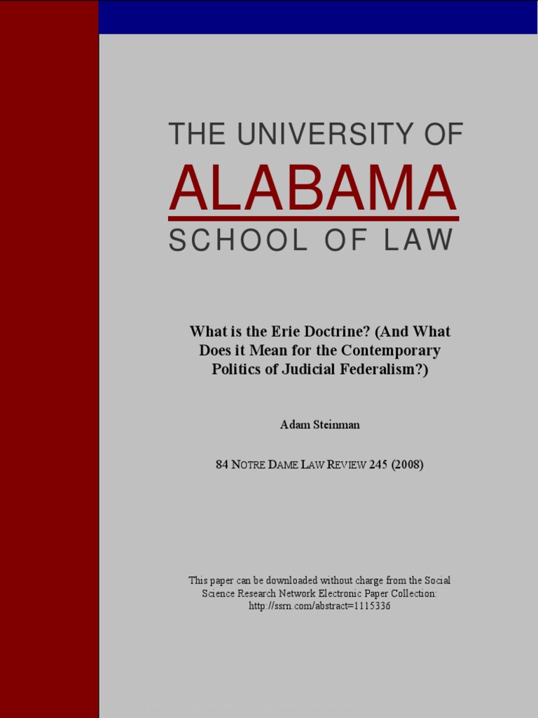 what-is-the-erie-doctrine-pdf-diversity-jurisdiction-common-law