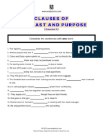 Clauses of Contrast and Purpose Exercise 3