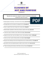 Clauses of Contrast and Purpose Exercise 4