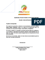 Carta de recomendación laboral Víctor Isidro Rubio Cárdenas