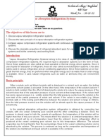 12.vapour Absorption Refrigeration (H2O-LiBr)