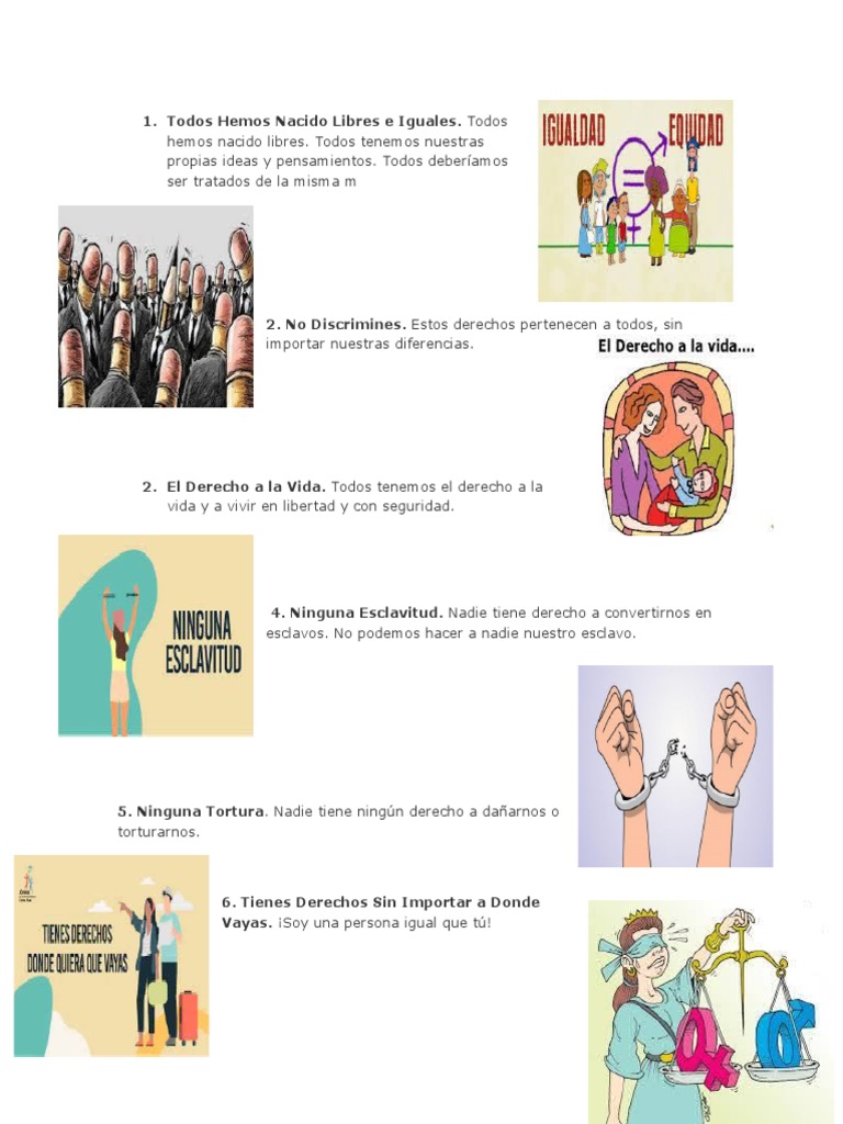 10 Derechos Fundamentales Humanos | PDF | Ciencias sociales