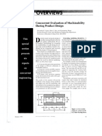 Concurrent Evaluation of Machinability During Product Design