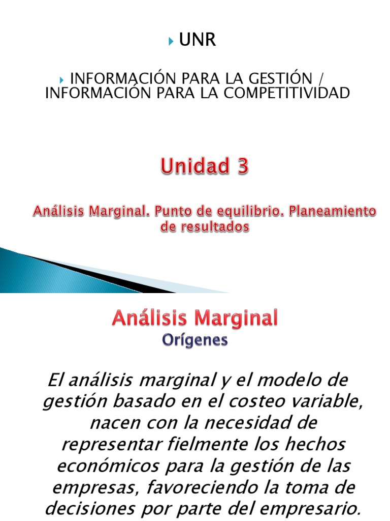 Análisis Marginal y Punto de Equilibrio | PDF | Precios | Multiplicación