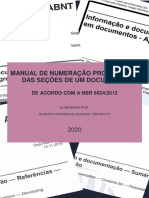 Manual de Numeração Progressiva Das Seções de Um Documento: de Acordo Com A NBR 6024/2012