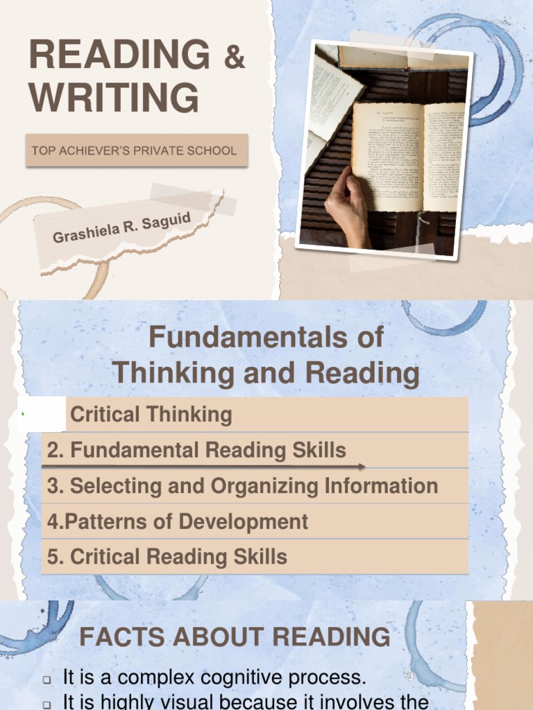 Reading Writing PDF Speed Reading Reading Comprehension