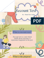 Recount Text: By: Maria Fery Ariska