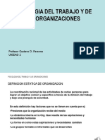 Psicologia Del Trabajo Y de Las Organizaciones: Profesor Gustavo D. Faranna Unidad 2
