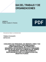 Psicologia Del Trabajo Y de Las Organizaciones: Unidad 6 Profesor Gustavo D. Faranna