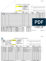 Core Laboratories - Personal Expense Statement: Required Field Expense Type Required Field