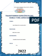 Transtormos Específicos Del Habla Y Del Lenguaje: Curso