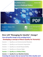 Session 17. Quality As A Political Policy (Watson, 2021)