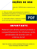 Instruções de Uso: Importante