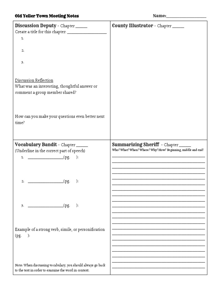 Old yeller town meeting notes pdf linguistics human communication