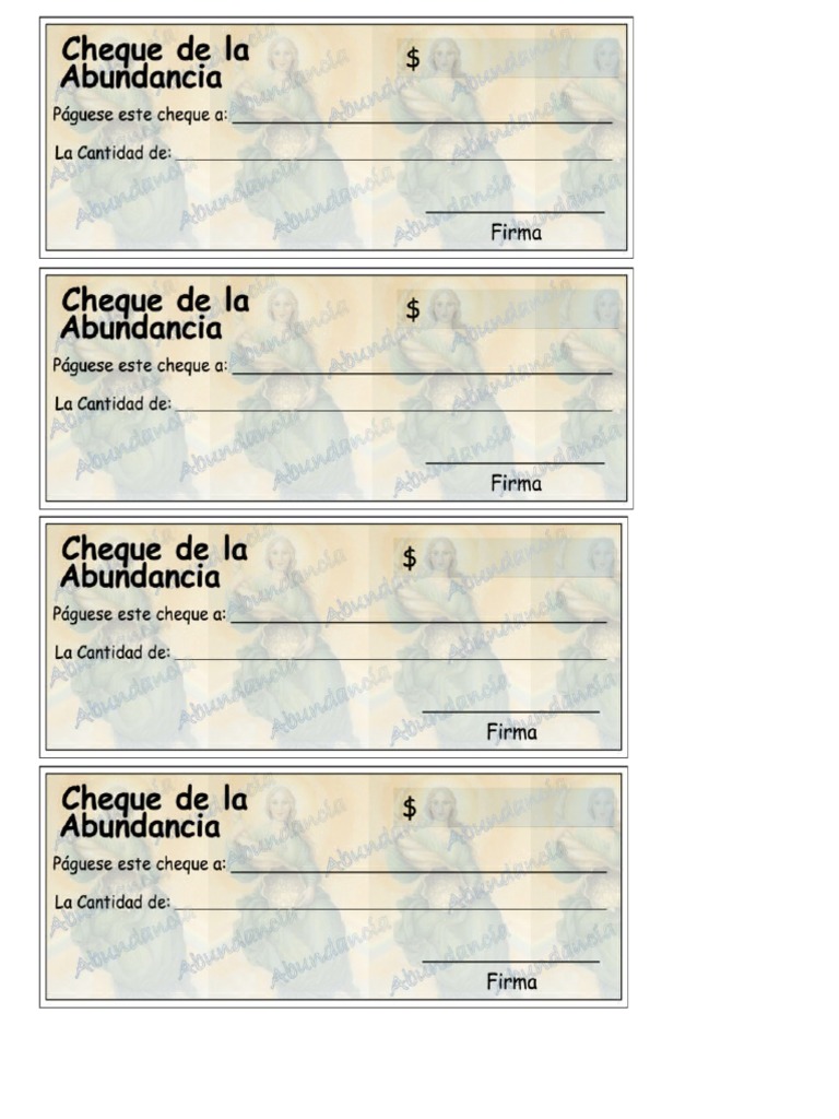 Cheque de La Abundancia | PDF