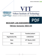 Bece102P: Lab Assessment Task-2 (Winter Semester 2022-23)