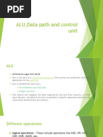 ALU, Data Path and Control Unit