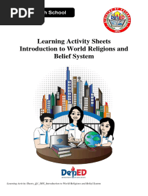 Learning Activity Sheets Introduction To World Religions and Belief System