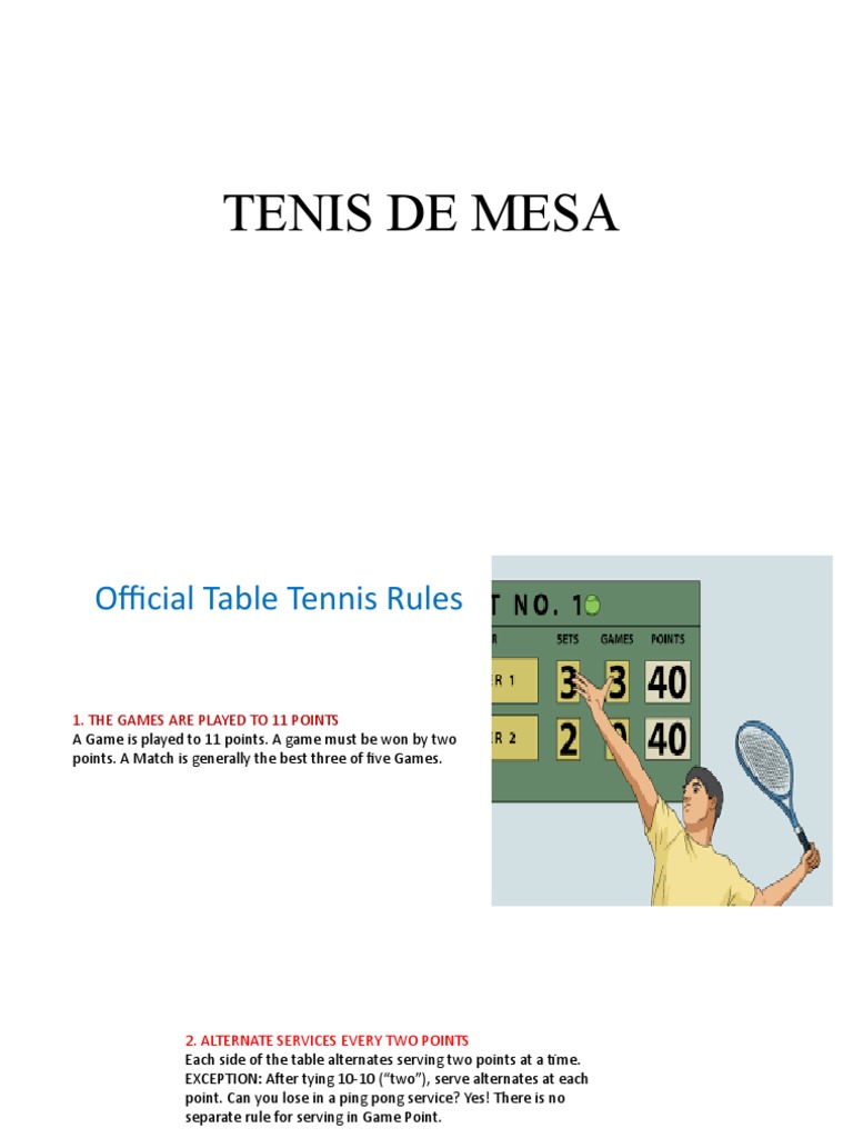 The Fundamentals of Table Tennis Service Rules, Scoring, and Gameplay