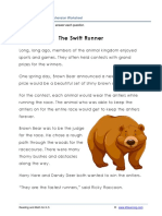 The Swift Runner: Grade 3 Reading Comprehension Worksheet