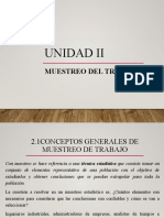 Unidad Ii: Muestreo Del Trabajo