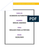 Acabados Automotrices: Tarea de