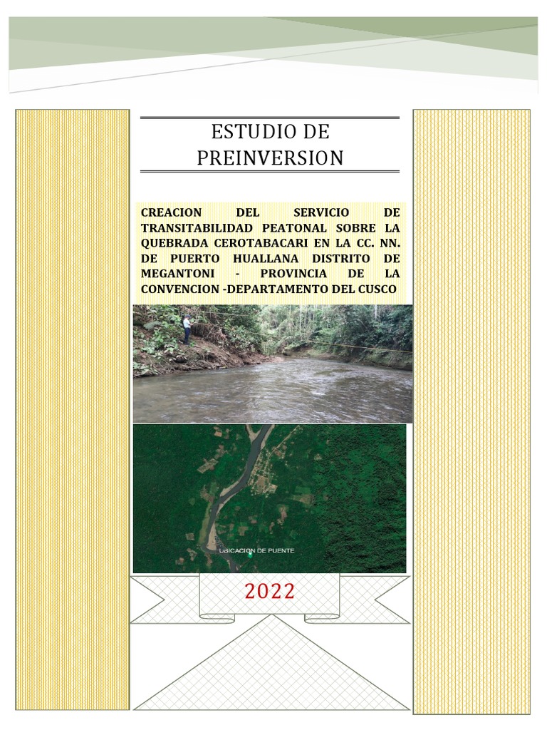 Estudio de Preinversion | PDF | Infraestructura | Gobierno local