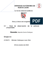 Universidad Autónoma de Nuevo León: 2.1 - Guía de Observación de La Película Proyectada
