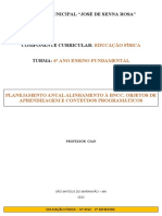 Educação Física 6º Ano Ensino Fundamental: Colégio Municipal "José de Senna Rosa"