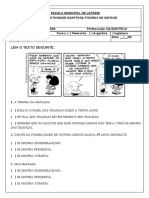 Atividade de Língua Portuguesa sobre figuras de sintaxe na tirinha da Mafalda