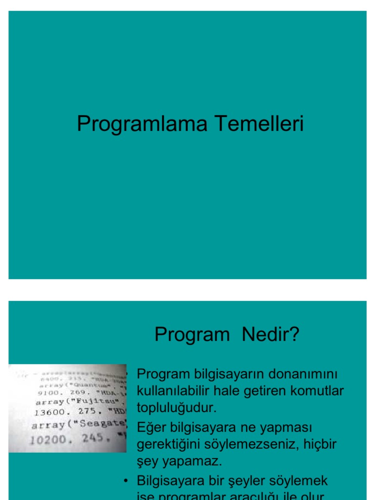 140 - Programlama Temelleri | PDF