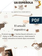Lengua Española: El Ariticulo Expositvo