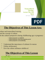 Transcultural Nursing Across The Life Span: Ma. Flossie L. Tangpuz