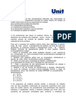 Ativ. Auditoria - Controles Internos, Auditoria Interna Externa